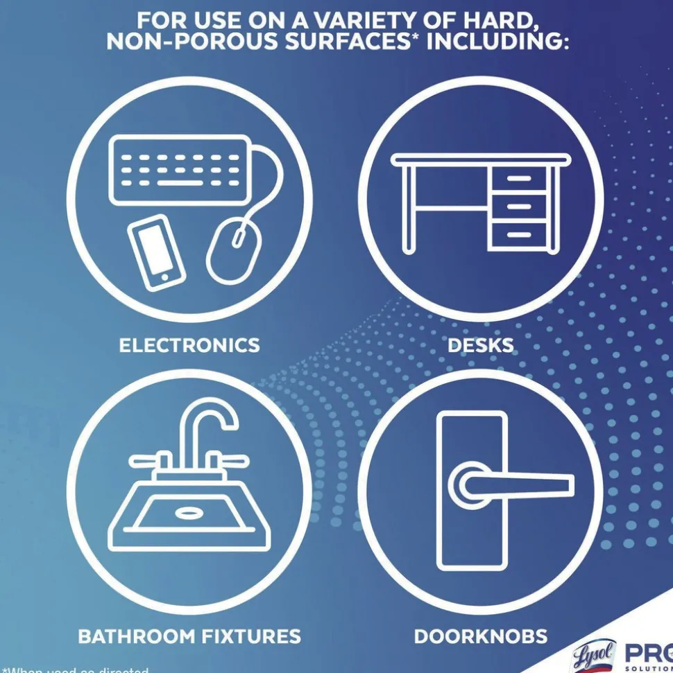 LYSOL Brand 19200-89347 7 in. x 7.25 in. 1-Ply Disinfecting Wipes - Early Morning Breeze, White (6 Canisters/Carton)