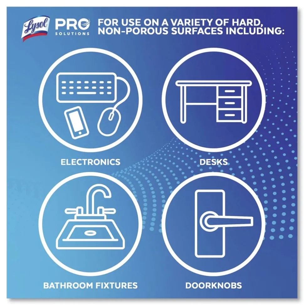 LYSOL Brand 19200-89347 7 in. x 7.25 in. 1-Ply Disinfecting Wipes - Early Morning Breeze, White (6 Canisters/Carton)