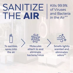 LYSOL Brand 19200-99394 10 oz Aerosol Can Air Sanitizer Spray - Light Breeze Scent (6/Carton)