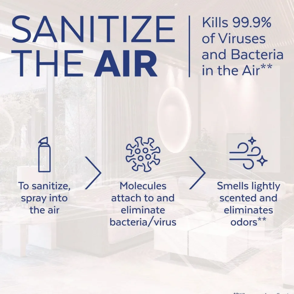 LYSOL Brand 19200-99394 10 oz Aerosol Can Air Sanitizer Spray - Light Breeze Scent (6/Carton)