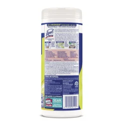 LYSOL Brand 7 in. x 7.25 in. 1-Ply Disinfecting Wipes - Lemon and Lime Blossom, White (35 Wipes/Canister, 12 Canisters/Carton)