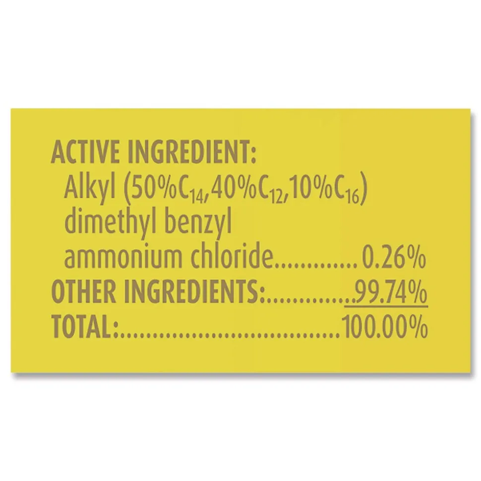 LYSOL Brand 7 in. x 7.25 in. 1-Ply Disinfecting Wipes - Lemon and Lime Blossom, White (80 Wipes/Canister)