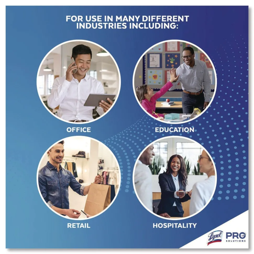 LYSOL Brand 7 in. x 7.25 in. 1-Ply Disinfecting Wipes - Lemon and Lime Blossom, White (80 Wipes/Canister)