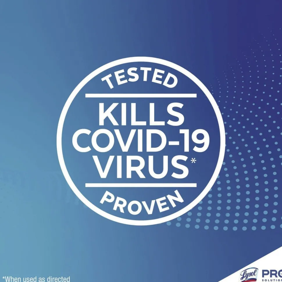 LYSOL Brand 7 in. x 7.5 in. 1-Ply Dual Action Disinfecting Wipes - Citrus, White/Purple (6 Canisters/Carton)