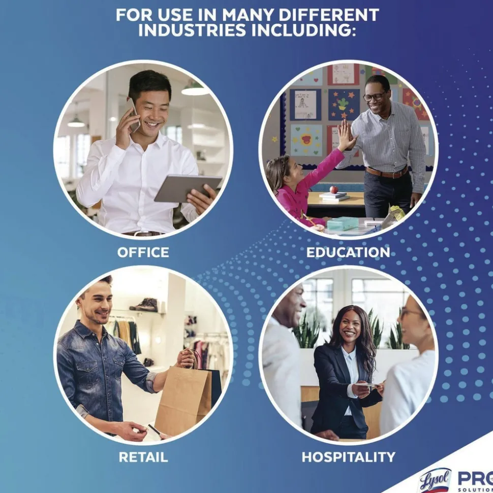 LYSOL Brand 7 in. x 7.5 in. 1-Ply Dual Action Disinfecting Wipes - Citrus, White/Purple (6 Canisters/Carton)