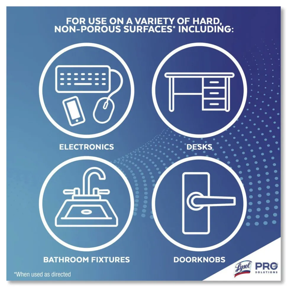 LYSOL Brand 7 in. x 7.25 in. 1-Ply Disinfecting Wipes - Crisp Linen/White