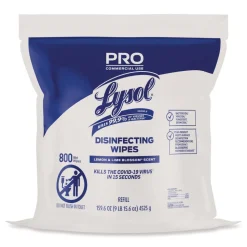 LYSOL Brand 6 in. x 8 in. 1-Ply Professional Disinfecting Wipe Bucket Refill - Lemon and Lime Blossom White (2/Carton)