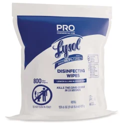LYSOL Brand 6 in. x 8 in. 1-Ply Professional Disinfecting Wipe Bucket Refill - Lemon and Lime Blossom White (2/Carton)