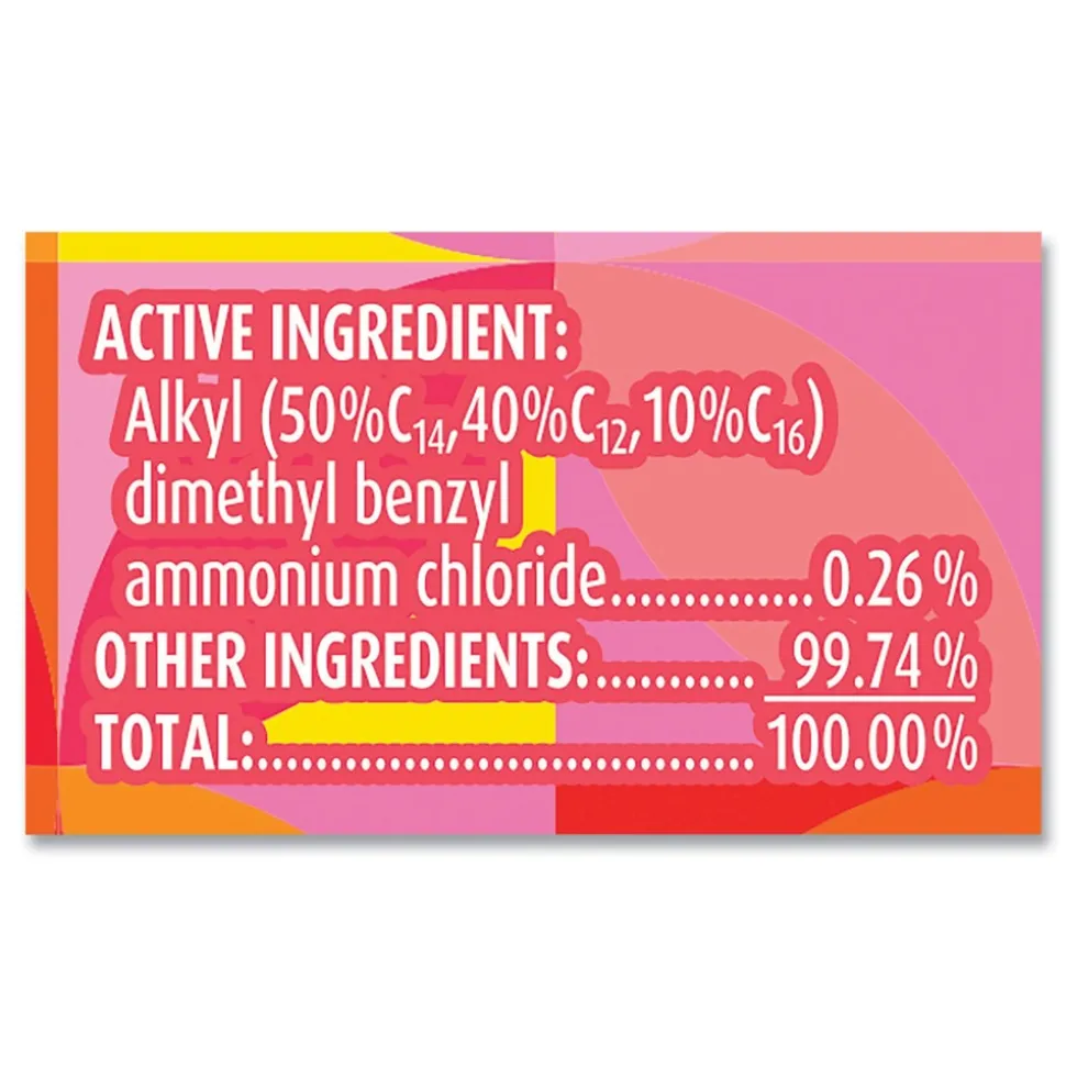 LYSOL Brand 7 in. x 7.25 in. 1-Ply Disinfecting Wipes - Mango and Hibiscus/White