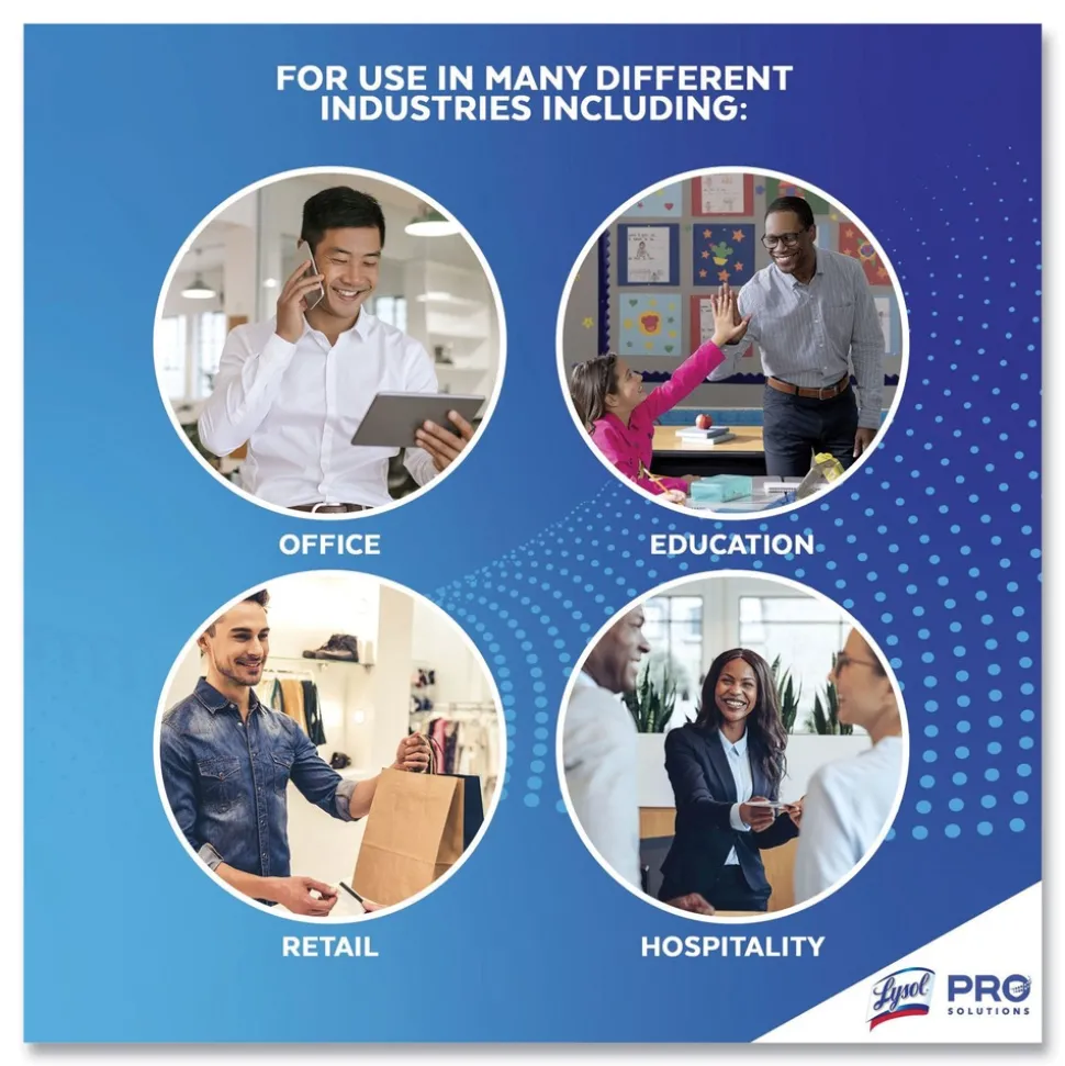 LYSOL Brand 7 in. x 7.25 in. 1-Ply Disinfecting Wipes - Mango and Hibiscus/White