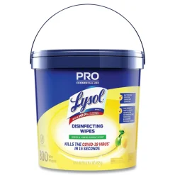 LYSOL Brand 6 in. x 8 in. 1-Ply Professional Disinfecting Wipe Bucket - Lemon and Lime Blossom White