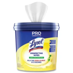 LYSOL Brand 6 in. x 8 in. 1-Ply Professional Disinfecting Wipe Bucket - Lemon and Lime Blossom White