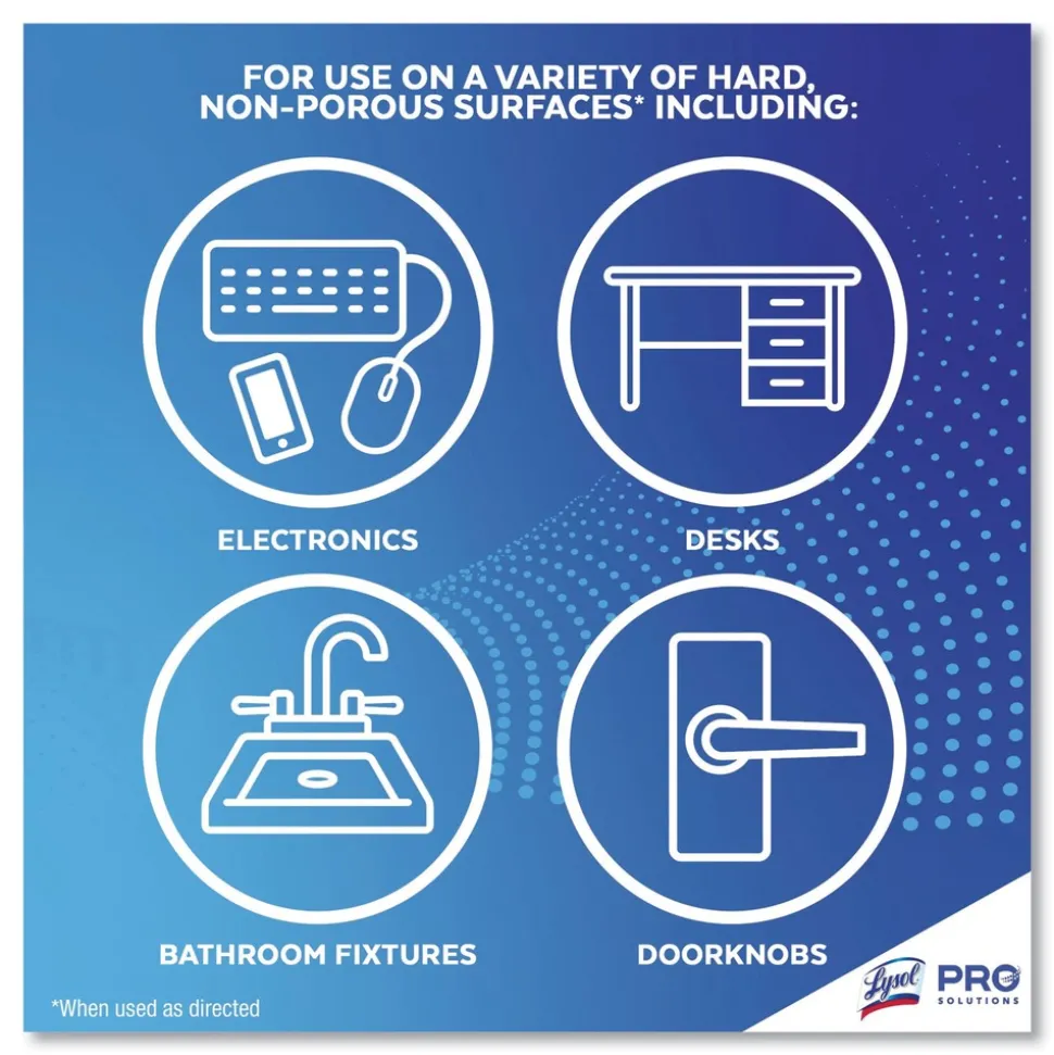 LYSOL Brand 6 in. x 8 in. 1-Ply Professional Disinfecting Wipe Bucket - Lemon and Lime Blossom White