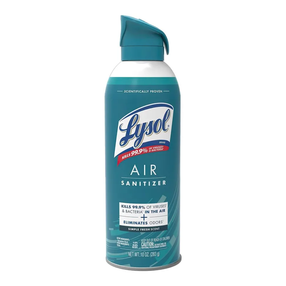 LYSOL Brand 10 oz Aerosol Air Sanitizer Spray - Simple Fresh (6/Carton)