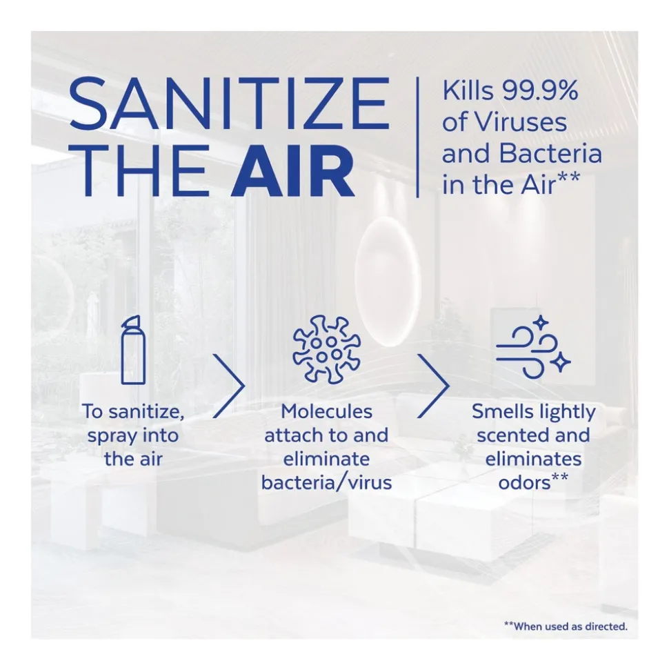 LYSOL Brand 10 oz Aerosol Air Sanitizer Spray - Simple Fresh (6/Carton)