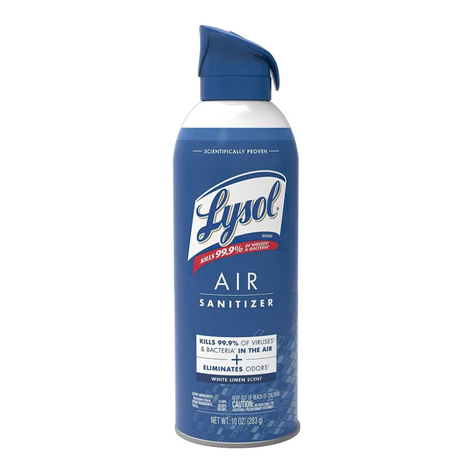 LYSOL Brand 10 oz Aerosol Air Sanitizer Spray - White Linen (6/Carton)