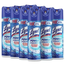 LYSOL Brand 24 oz. Aerosol Spray Power Foam Bathroom Cleaner (12/Carton)
