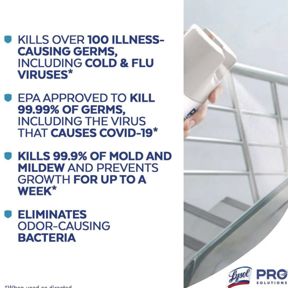 LYSOL Brand 1.5 oz Aerosol To Go Disinfectant Spray - Crisp Linen Scent (12/Carton)