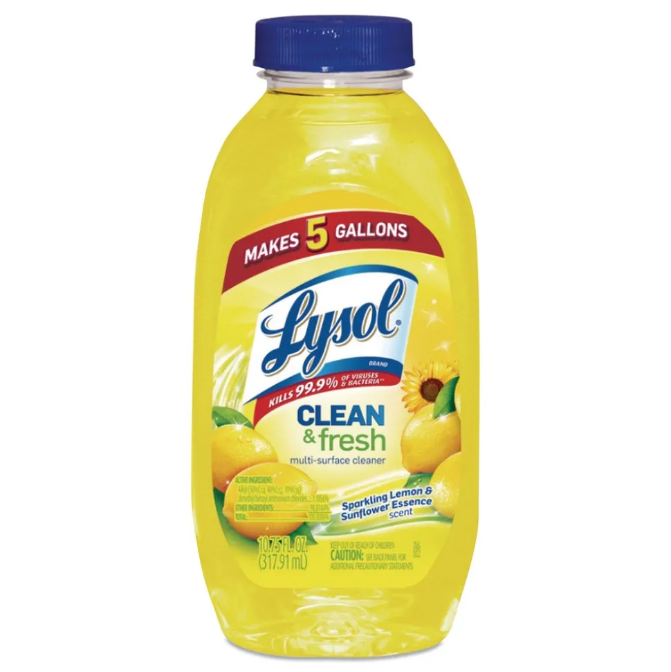 LYSOL Brand 10.75 oz. Bottle Clean and Fresh Multi-Surface Disinfectant Cleaner - Sparkling Lemon and Sunflower Essence (20/Carton)
