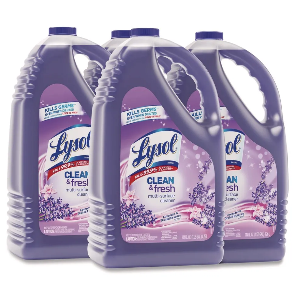 LYSOL Brand 144 oz. Bottle Clean and Fresh Multi-Surface Disinfectant Cleaner - Lavender and Orchid Essence (4/Carton)
