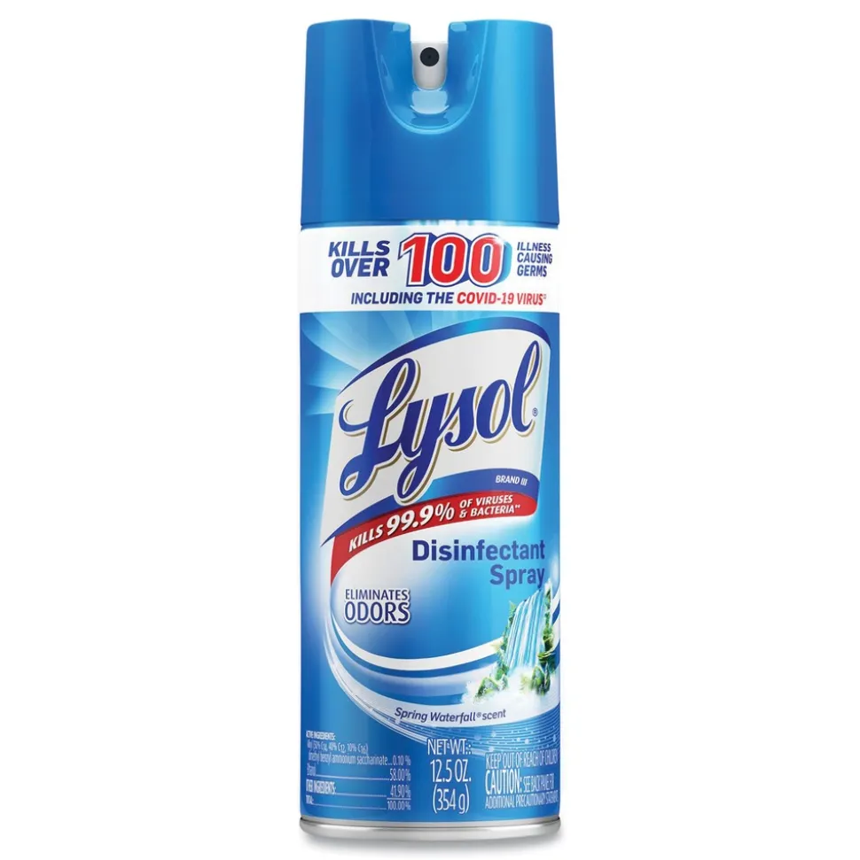 LYSOL Brand 12.5 oz. Liquid Disinfectant Spray - Spring Waterfall Scent