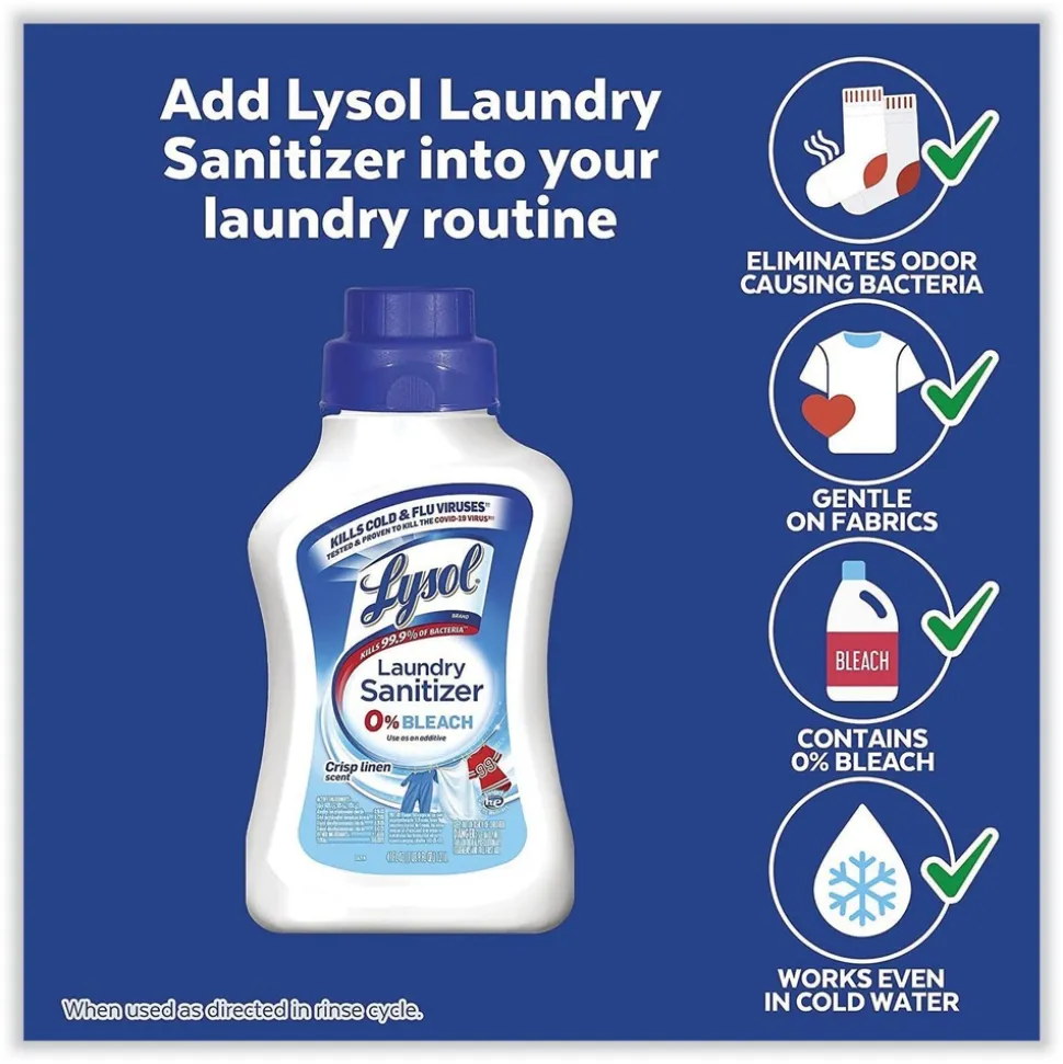 LYSOL Brand 90 oz Liquid Laundry Sanitizer - Crisp Linen (4/Carton)