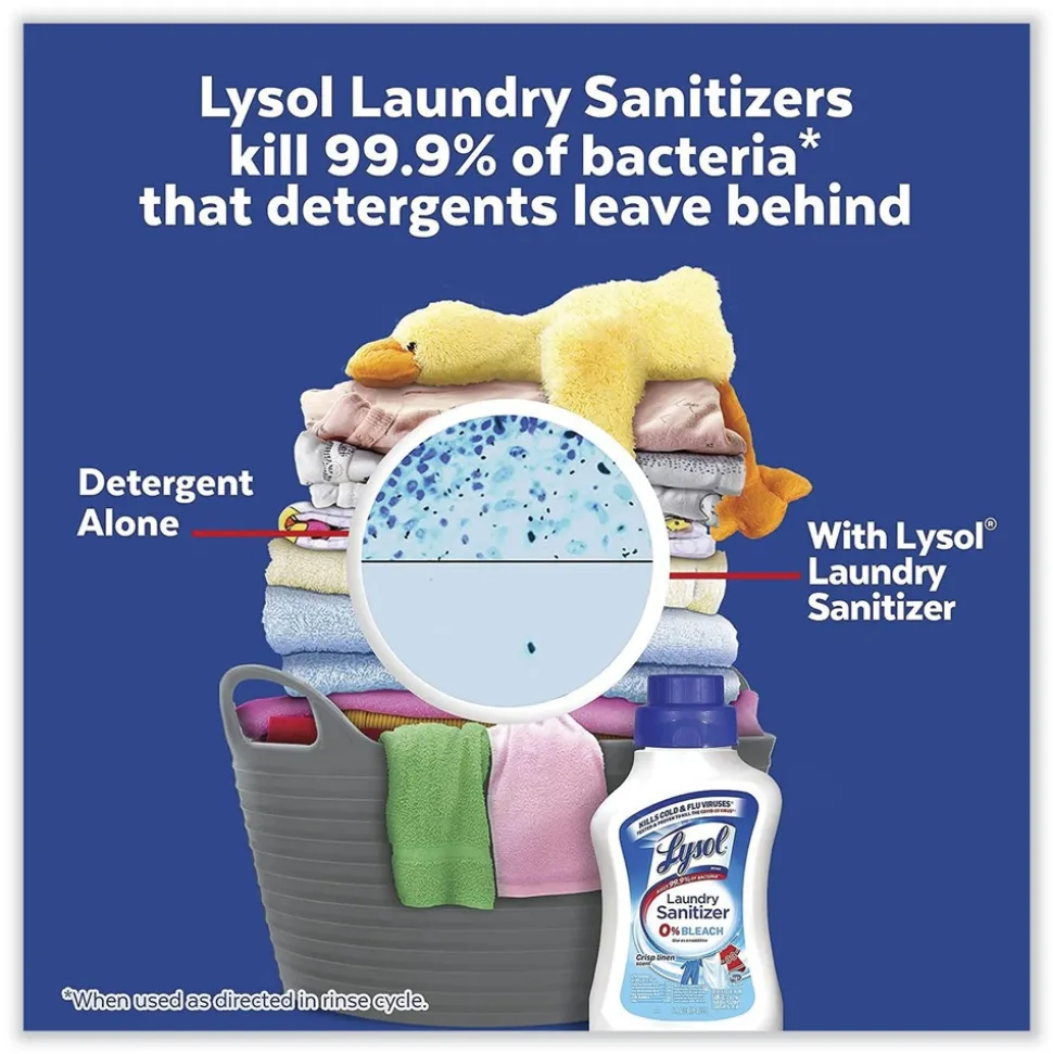 LYSOL Brand 90 oz Liquid Laundry Sanitizer - Crisp Linen (4/Carton)