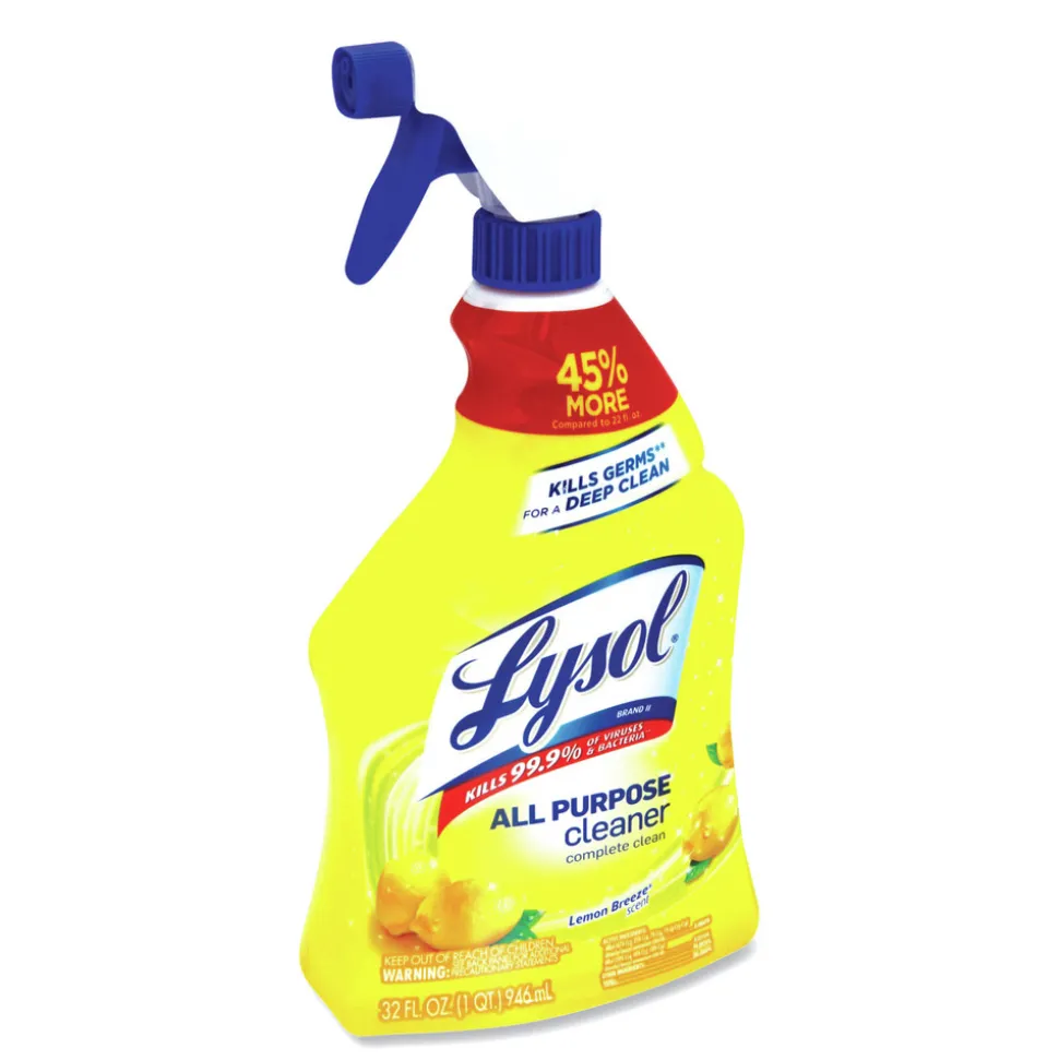 LYSOL Brand 32 oz. Spray Bottle Ready-to-Use All-Purpose Cleaner - Lemon Scent (12/Carton)