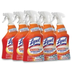 LYSOL Brand 22 oz. Spray Bottle Kitchen Pro Antibacterial Cleaner - Citrus Scent (9/Carton)