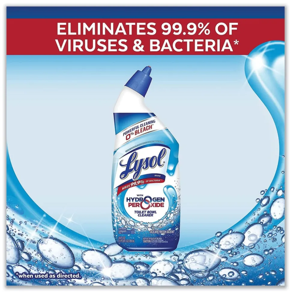 LYSOL Brand 24 oz. Toilet Bowl Cleaner with Hydrogen Peroxide - Ocean Fresh Scent