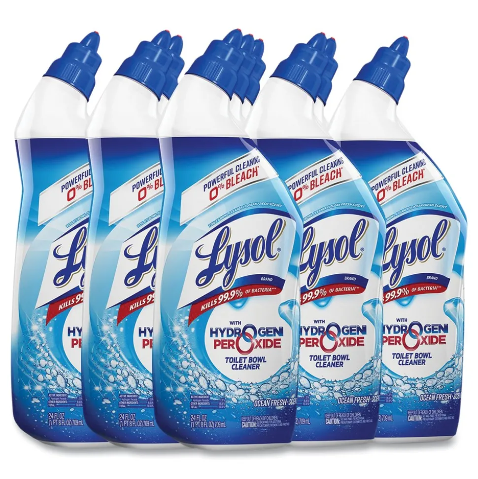 LYSOL Brand 24 oz Toilet Bowl Cleaner with Hydrogen Peroxide - Ocean Fresh Scent (9/Carton)