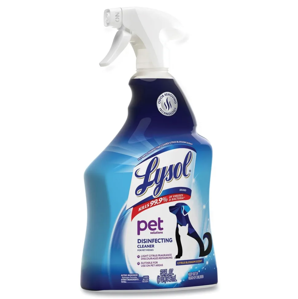 LYSOL Brand 32 oz. Trigger Bottle Pet Solutions Disinfecting Cleaner - Citrus Blossom (9/Carton)