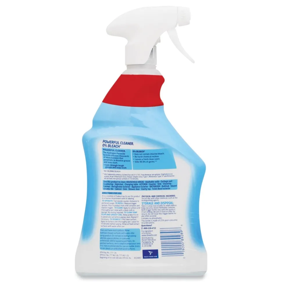 LYSOL Brand 32 oz. Trigger Spray Bottle Multi-Purpose Hydrogen Peroxide Cleaner - Citrus Sparkle Zest (9/Carton)