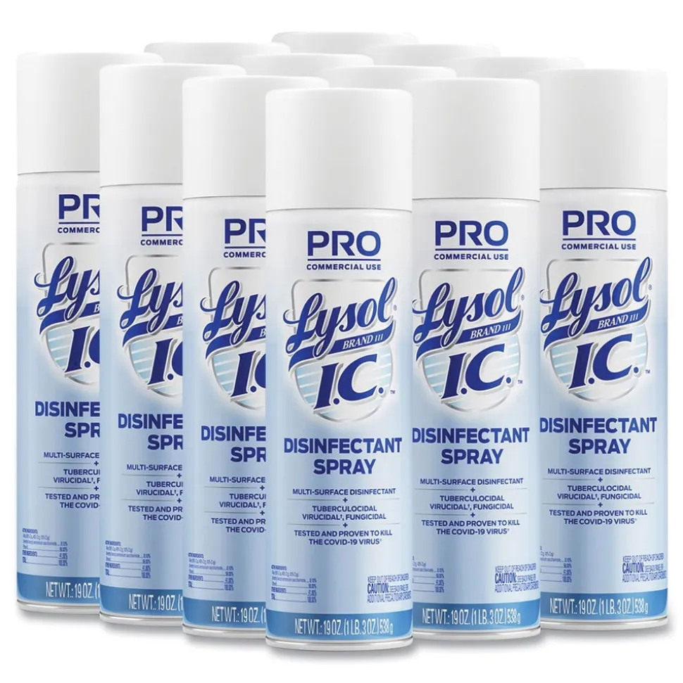 LYSOL Brand I.C. 19 oz. Aerosol Disinfectant Spray - Original (12/Carton)