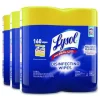 LYSOL Brand 1-Ply 7 in. x 7.25 in. Disinfecting Wipes - Lemon and Lime Blossom Scent, White (3/Carton)