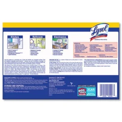 LYSOL Brand 1-Ply 7 in. x 7.25 in. Disinfecting Wipes - Lemon and Lime Blossom Scent, White (3/Carton)