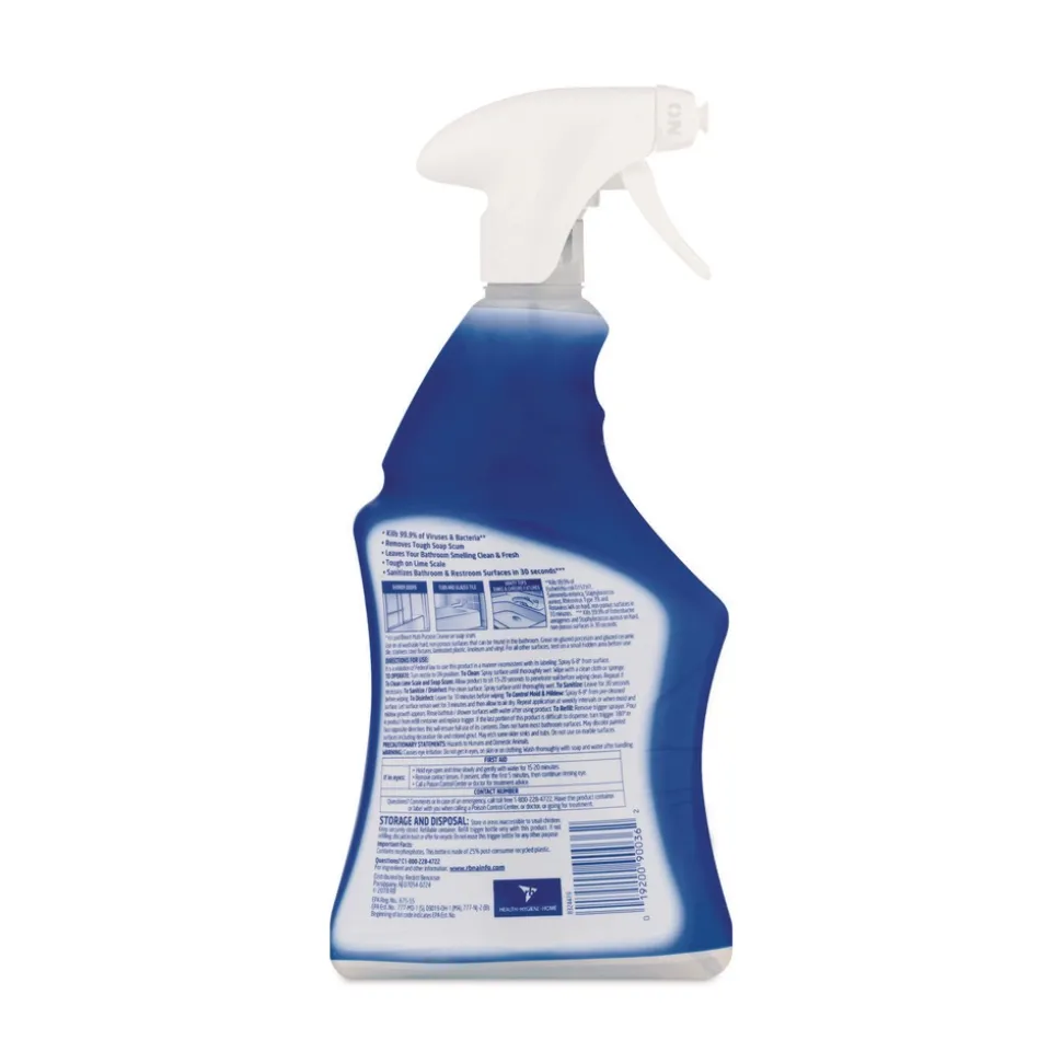 LYSOL Brand Power 22 oz. Trigger Spray Bottle Liquid Disinfectant Bathroom Foamer - Unscented (6/Carton)