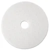 3M 4100 13 in. Diameter Low-Speed Super Polishing Floor Pads - White (5/Carton)