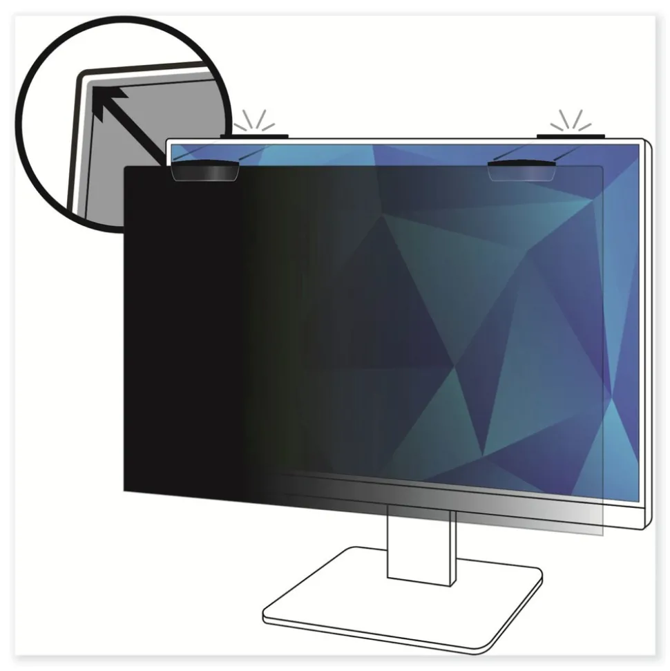 3M 16:9 Aspect Ratio Comply Magnetic Attach Privacy Filter for 21.5 in. Widescreen Flat Panel Monitor