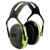 3M 27 dB NRR PELTOR X Series Earmuffs - Black/Chartreuse