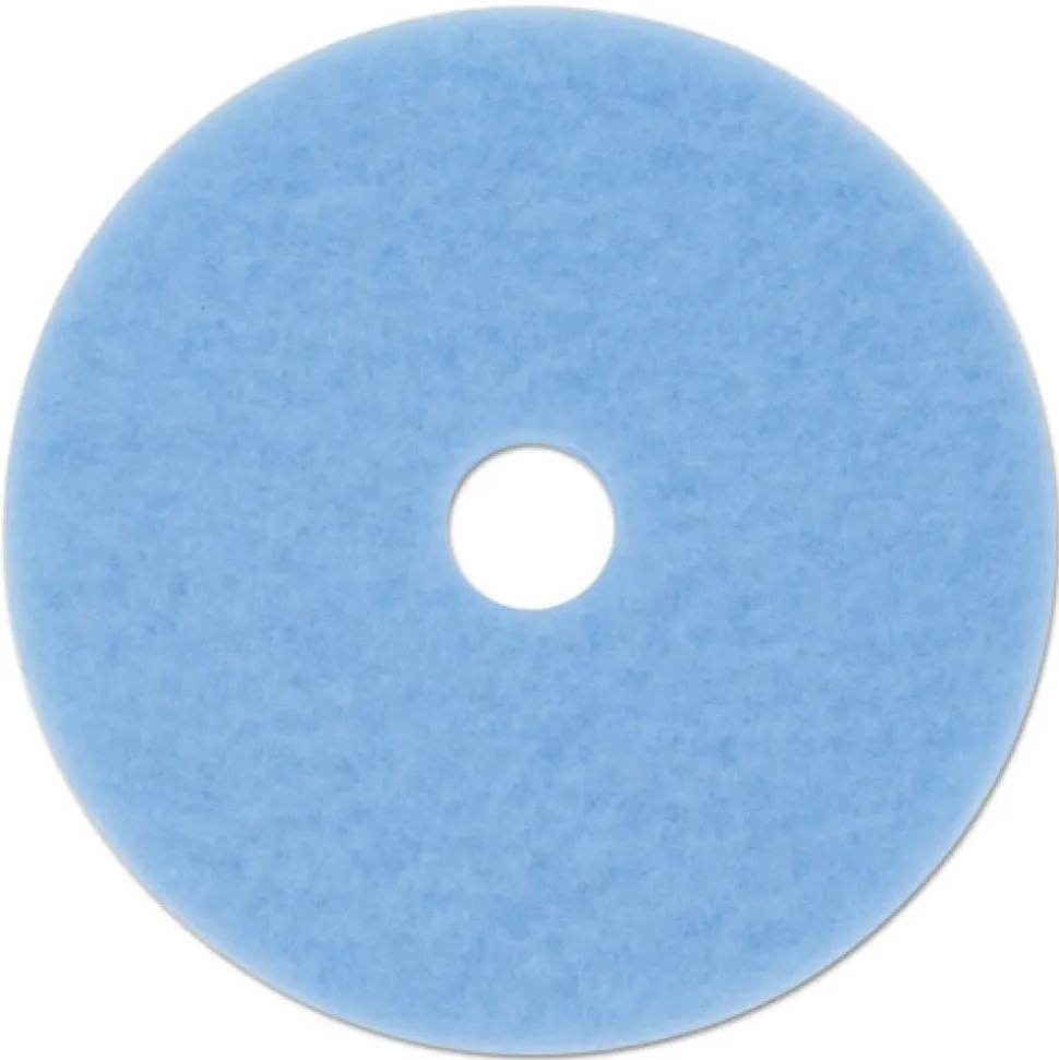 3M 20 in. Diameter 3050 Hi-Performance Burnish Pad - Sky Blue (5/Carton)