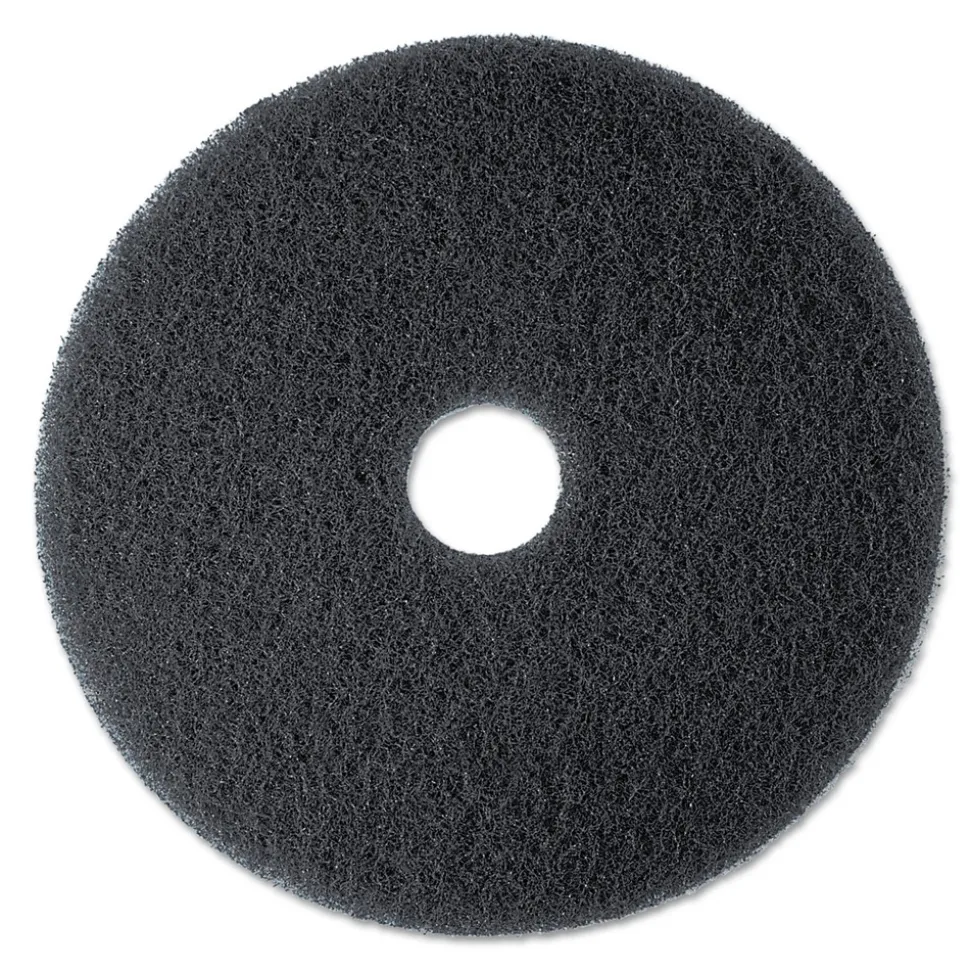 3M 17 in. Diameter Low-Speed High Productivity Floor Pads 7300 - Black (5/Carton)