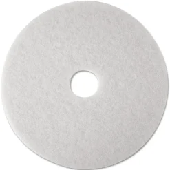 3M 27 in. Diameter Low-Speed Super Polishing Floor Pads 4100 - White (5/Carton)