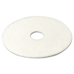 3M 27 in. Diameter Low-Speed Super Polishing Floor Pads 4100 - White (5/Carton)