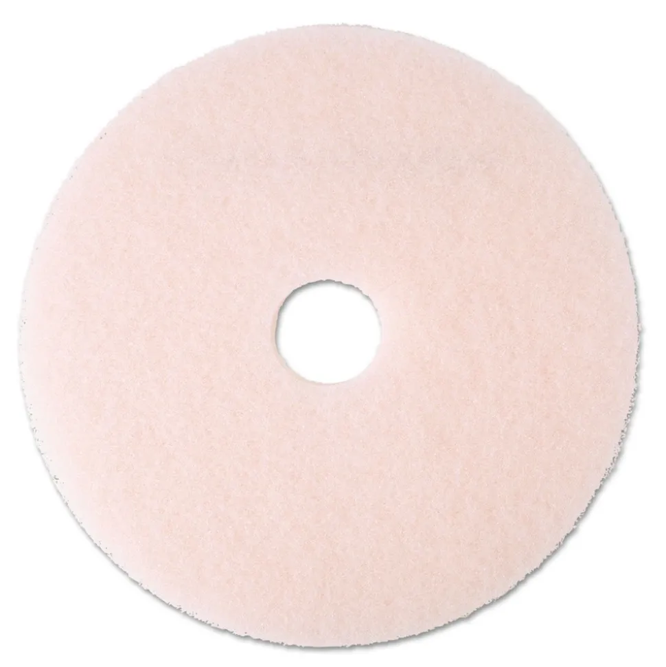 3M 20 in. Eraser Burnish Floor Pads - Pink (5/Carton)