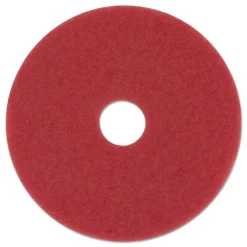 3M 20 in. Low-Speed Buffer Floor Pads - Red (5/Carton)