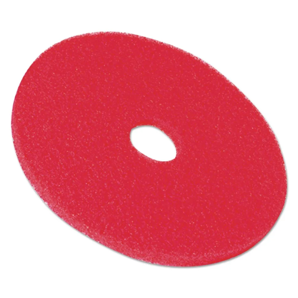 3M 14 in. Low-Speed Buffer Floor Pads - Red (5/Carton)