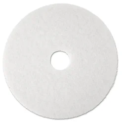 3M 17 in. Low-Speed Super Polishing Floor Pads - White (5/Carton)