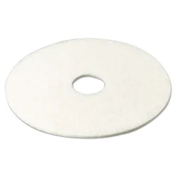 3M 17 in. Low-Speed Super Polishing Floor Pads - White (5/Carton)