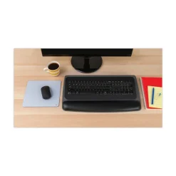 3M 19.6 in. x 10.6 in. Antimicrobial Gel Keyboard Wrist Rest Platform - Black/Gray/Silver